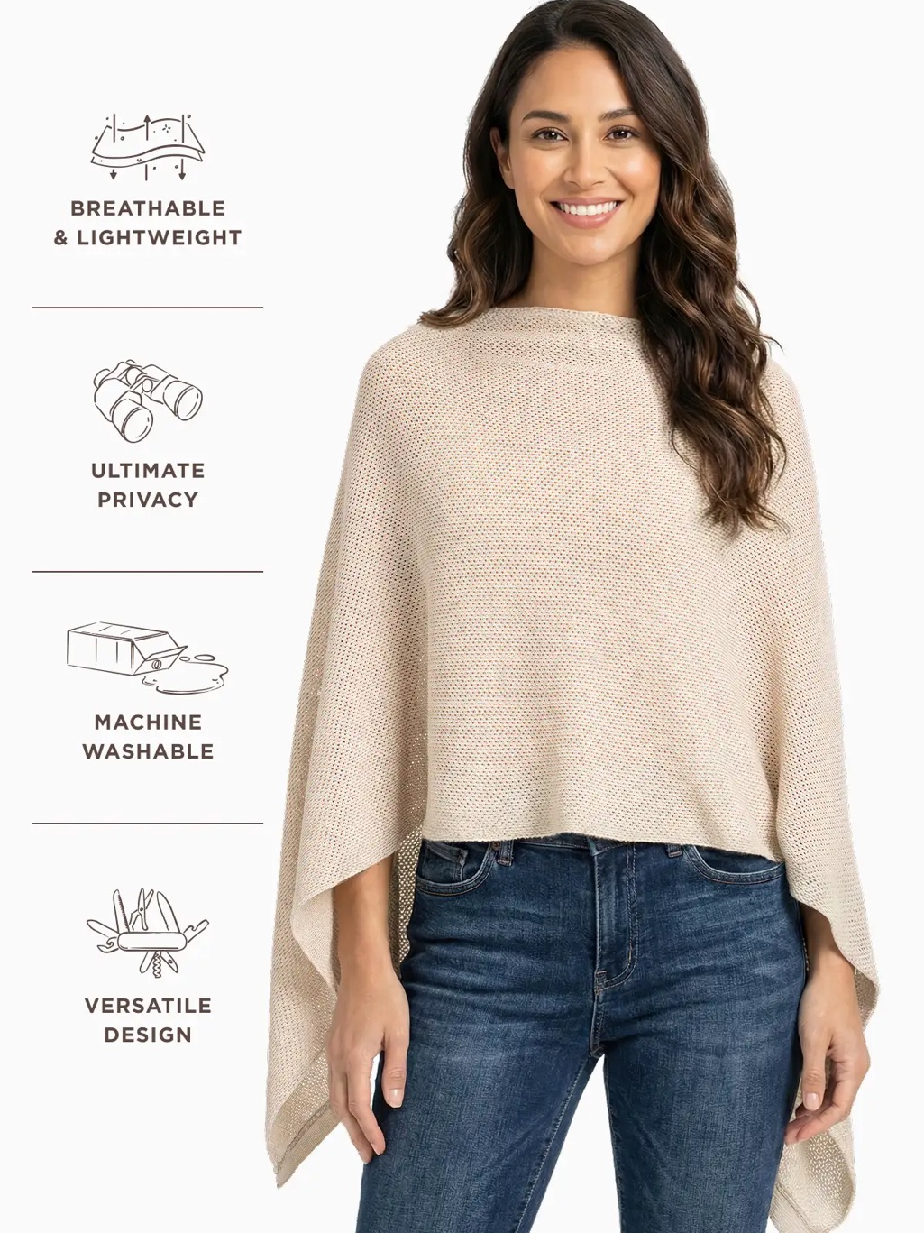 We Are Amma Natural Cocoon Soft Knit Nursing Cover — image 4 of 6